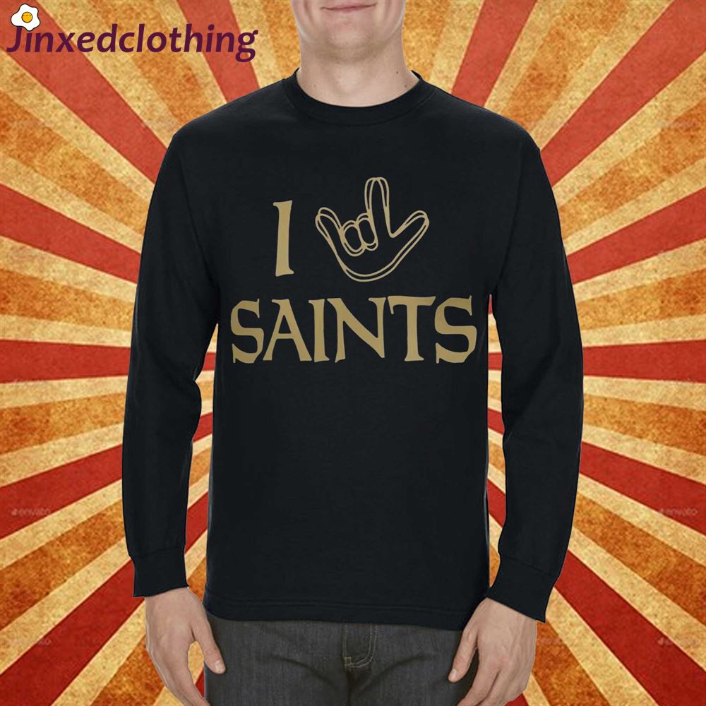 New Orleans Saints Homage The Nfl Asl Collection By Love Sign Tri-blend T-shirt 